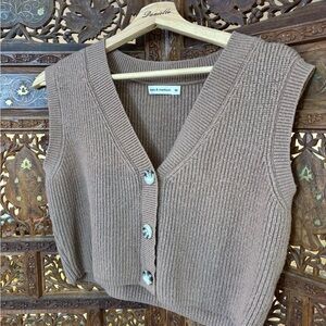 moon & madison Brown Ribbed Cardigan